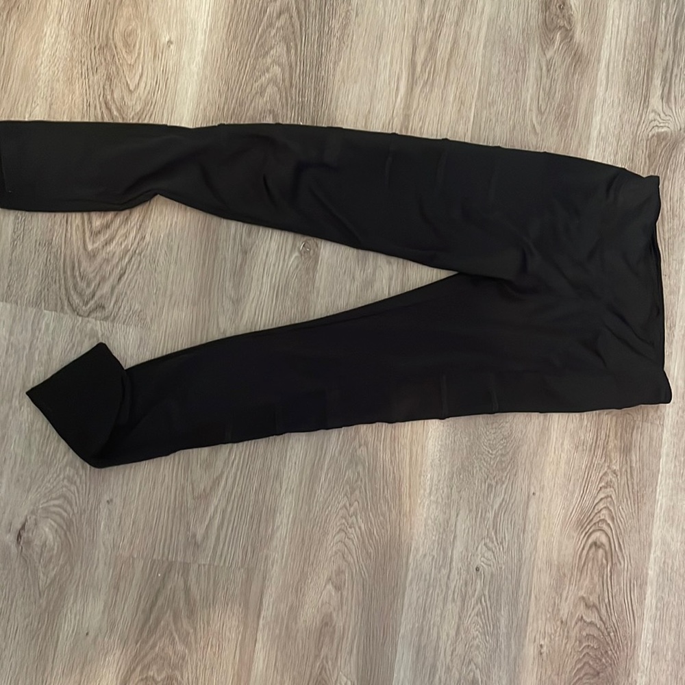 mesh black leggings